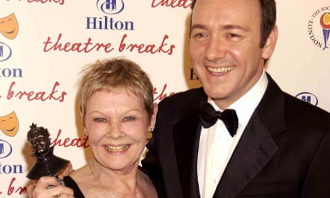 Dame Judi Dench with Kevin Spacey at the Laurence Olivier awards in 2004.