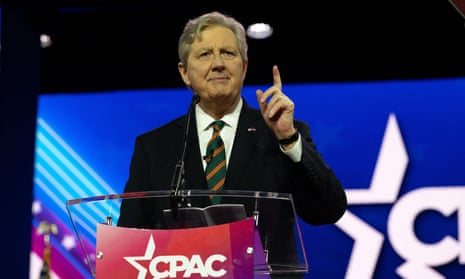 John Kennedy speaks at CPAC in Maryland on 2 March. 