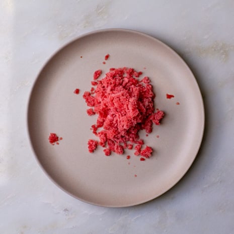 Tom Hunt’s rhubarb granita is a great way to quickly convert any excess.