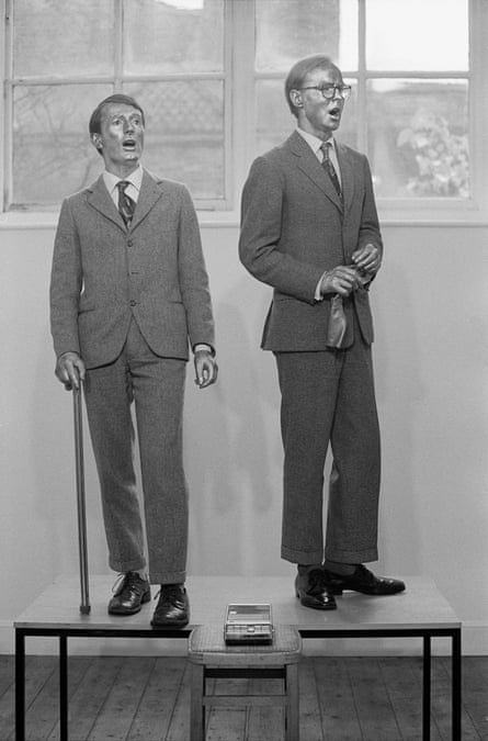 Groundbreaking … Gilbert and George perform The Singing Sculpture in 1970.