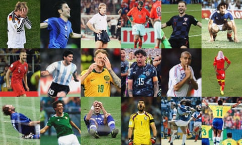 A collage of World Cup penalty takers