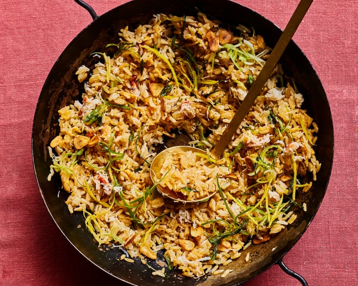 Image accompanying the story: Georgina Hayden’s quick and easy recipe for crab and spring onion fried rice | Quick and easy