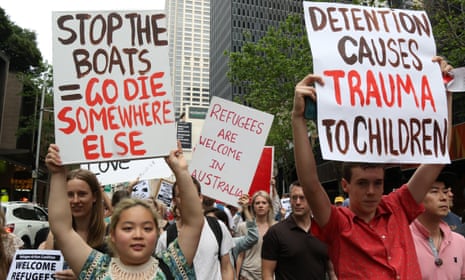Australia’s ‘stop the boats’ policy has prompted protests but the government says it has saved lives.