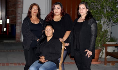 Terranea Resort workers Sandra Pezqueda, front seated, and, in back from left to right, Rosa Marina Moreno, Jasmin Sanchez and Sharon Merino.