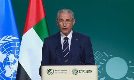 The Cop29 president-designate, Mukhtar Babayev, speaking at a Cop28 conference in Dubai.
