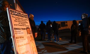 This is the early morning scene at a polling station in Winchester, Virginia.