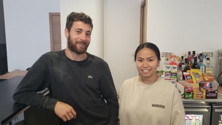 Filipe Gomes and Ira Daniel at their café in Covas do Barroso, Portugal