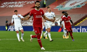 Mohamed Salah celebrates