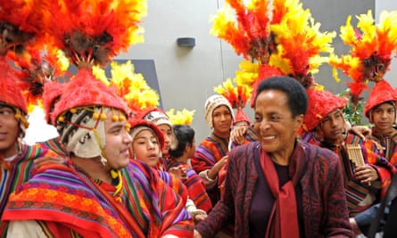 Susana Baca during her tenure as Peru’s minister for culture, on International Day of the World’s Indigenous Peoples, 9 August 2011.