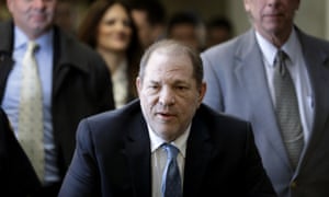 Harvey Weinstein arrives at a Manhattan courthouse for his rape trial on Monday, February 24, 2020, in New York.