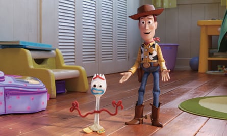 Woody with new friend Forky in Toy Story 4.