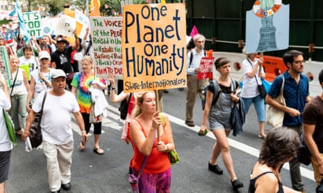 Several thousand people took part in a climate march in New York City on Thursday. Ten activists were arrested after blocking the street in front of Andrew Cuomo’s Manhattan office.