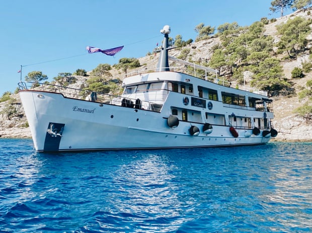 The MS Emanuel in Blaca Bay, Brač.