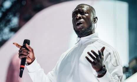 Stormzy performing at Wireless 2018.
