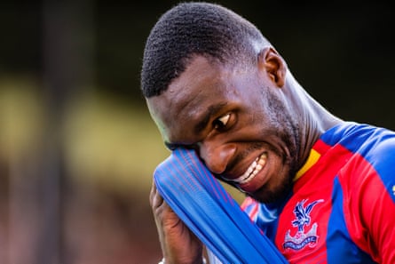 September 1: Christian Benteke of Crystal Palace during the Premier League match between Crystal Palace and Southampton FC at Selhurst Park.