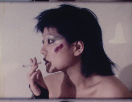 Lipstick like a switchblade slash … Anya With Cigarette, 1978.