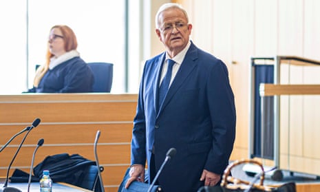 Martin Winterkorn stands up in court room