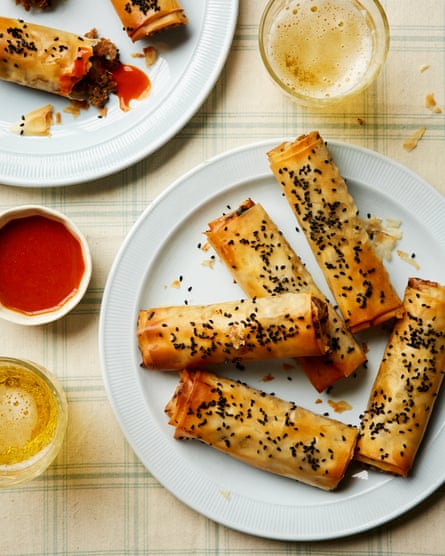 Crispy Balinese Pork and Mango Rolls from Gurdeep Loyal.