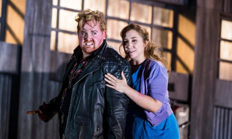 Nicky Spence as Števa and Laura Wilde as Jenůfa by Janáček in the English National Opera production. Directed by David Alden.