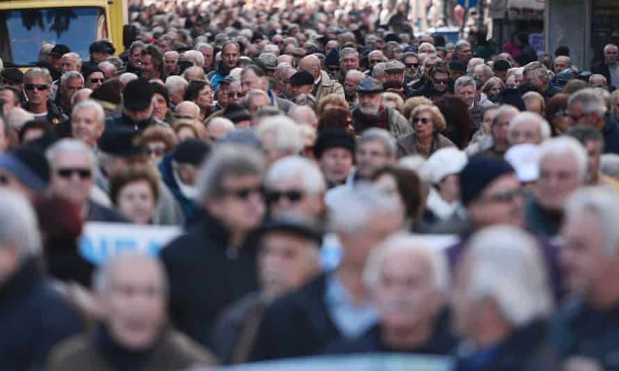 Greek pensioners rally in Athens
