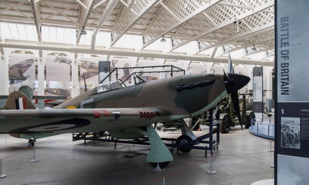 A Hurricane fighter aircraft at the Imperial War Museum in Duxford, Cambridgeshire, from the exhibition to commemorate the 80th anniversary of the Battle of Britain.