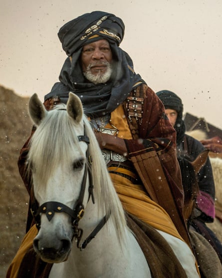 Riding for a fall … Morgan Freeman as Ilderim, a chariot trainer.