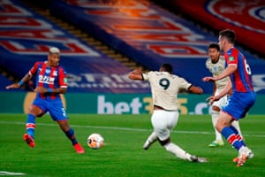 Martial scores United’s second goal.