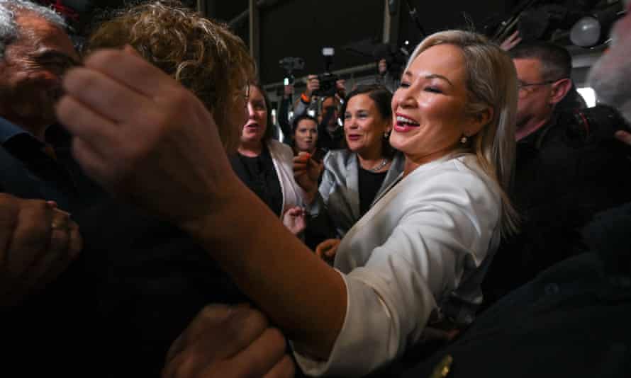 Sinn Fein leader Mary Lou McDonald and Sinn Fein northern leader Michelle O’Neill