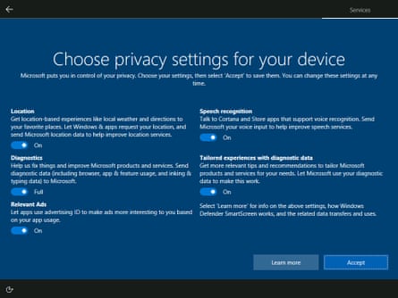 windows 10 privacy controls