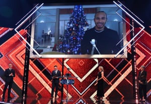 Lewis Hamilton after winning the BBC Sports Personality of the Year award.