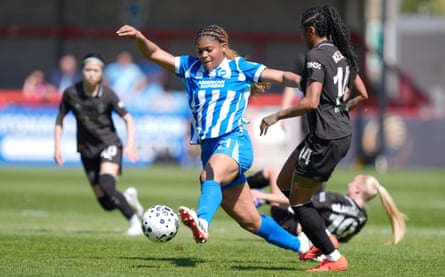 Madison Haley in action for Brighton against Manchester City