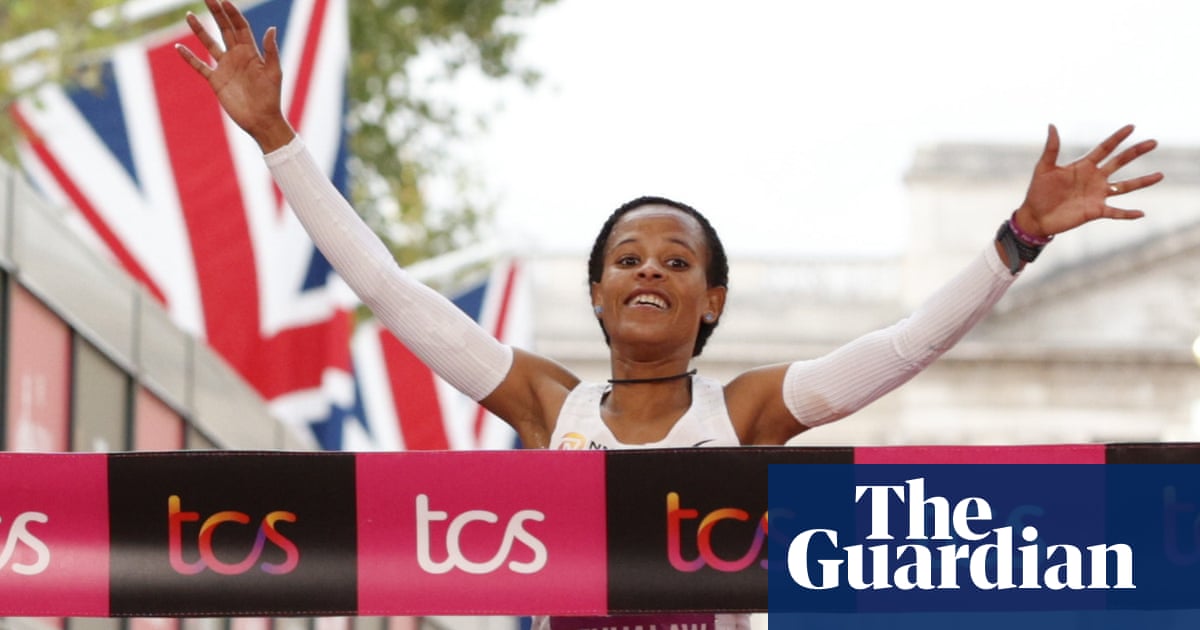 Yehualaw becomes youngest woman to win London Marathon despite faceplant