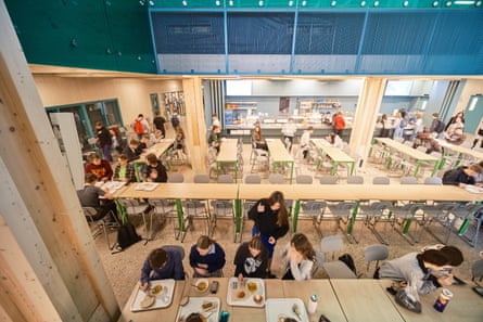 ‘Universal free school lunches are as much ideological as they are practical’ … the canteen at Pelgulinna State Gymnasium.