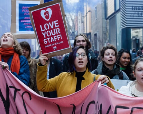 Striking staff in November at University College London