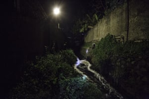 In the industrial area of Majalya, West Java, a textile factory discharges waste directly into the river.