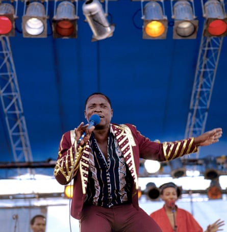 Mighty Sparrow performing in the New Orleans jazz festival in 1998.