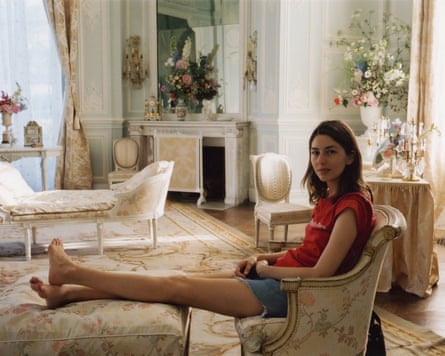 Sofia Coppola on the set of Marie Antoinette.