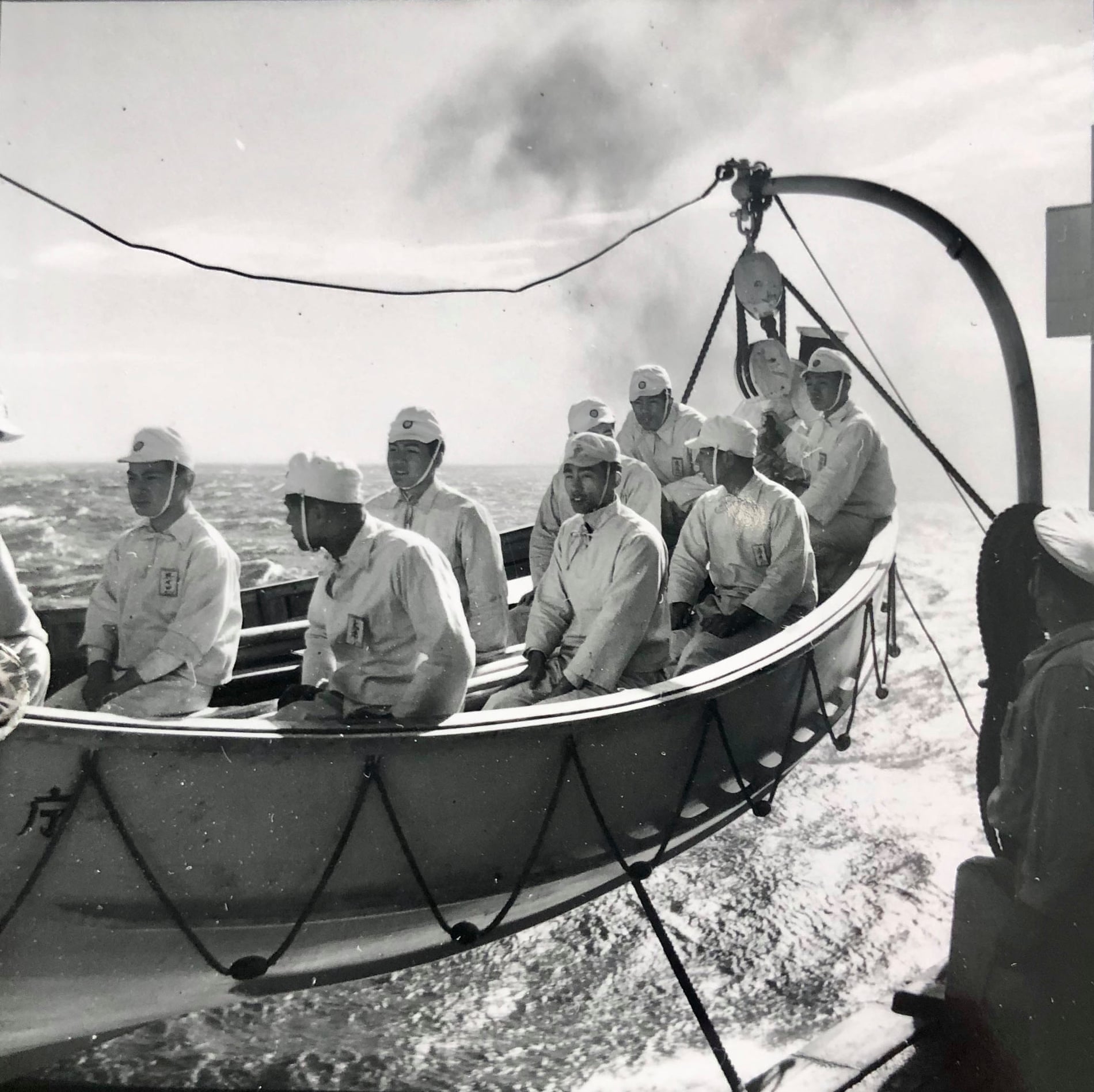 Soldiers at sea … Japanese marines in the early 1950s