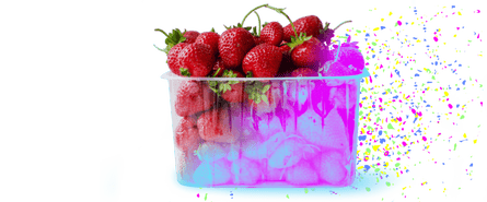 Microplastics strawberries