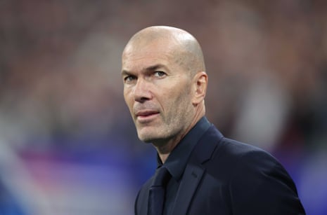 Zinedine Zidane manager of France looks on.