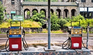A closed petrol station in Itmann, West Virginia.