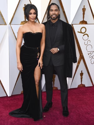 Miguel with model Nazanin Mandi