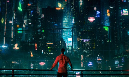The paraphernalia of cyberpunk is all there ... Altered Carbon.