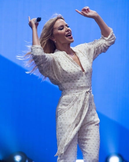 Kylie Minogue at Lytham festival in 2019.