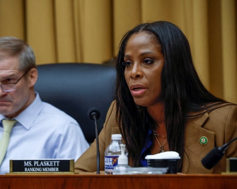 Stacey Plaskett speaks during a committee hearing on Capitol Hill on 9 February 2023.