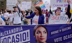 Alexandria Ocasio-Cortez in a still from Knock Down the House.
