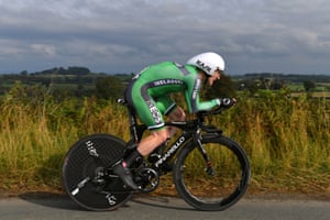 Edward Dunbar during the men's individual time trial at the UCI Road World Championships 2019.