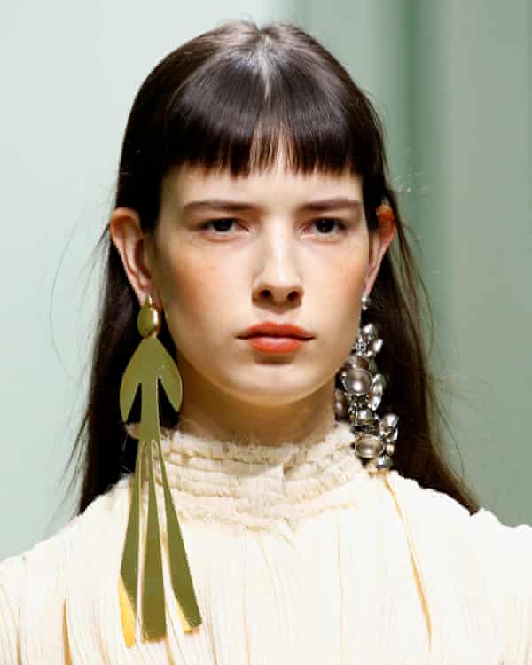 Odd danglers … J.W. Anderson earrings, spring/summer collection, London fashion week 2016.