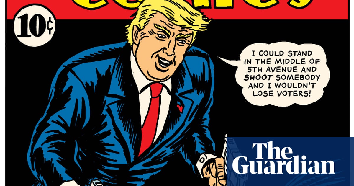 Donald trump didn't like his photo on book cover!twitterati gave more options! Covers story: Trump in the cartoon frame – in pictures | Books | The Guardian