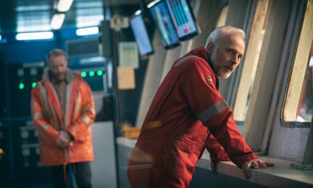 Over a barrel … Mark Bonnar as Alwyn in The Rig, Prime Video’s six-part thriller.